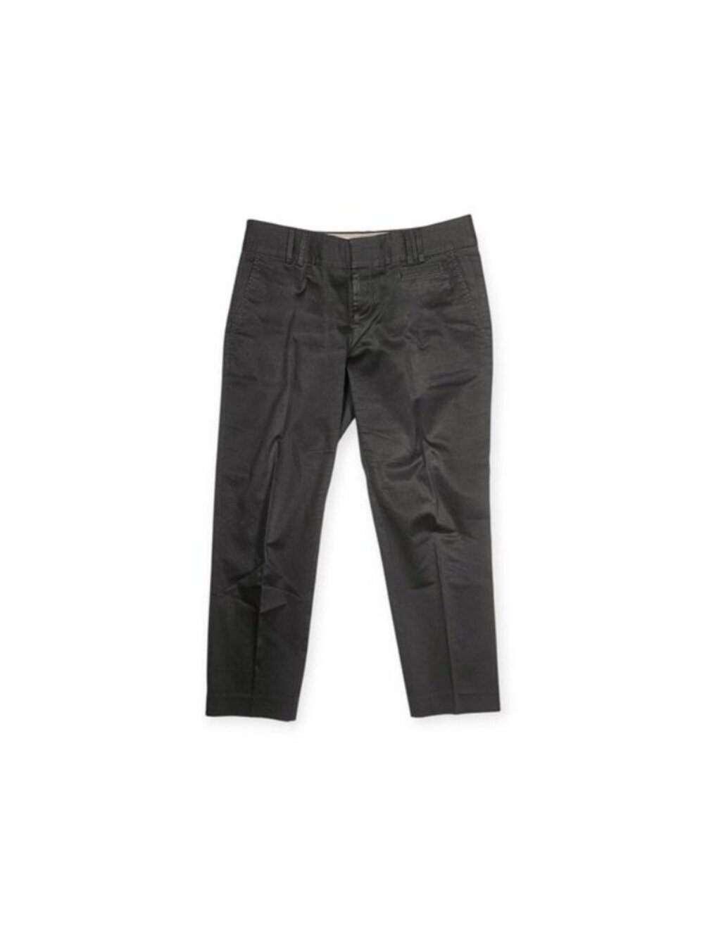 🛍️ BANANA REPUBLIC Washed Satin Stretch Crop Pants | Size 6 | Dark Gray